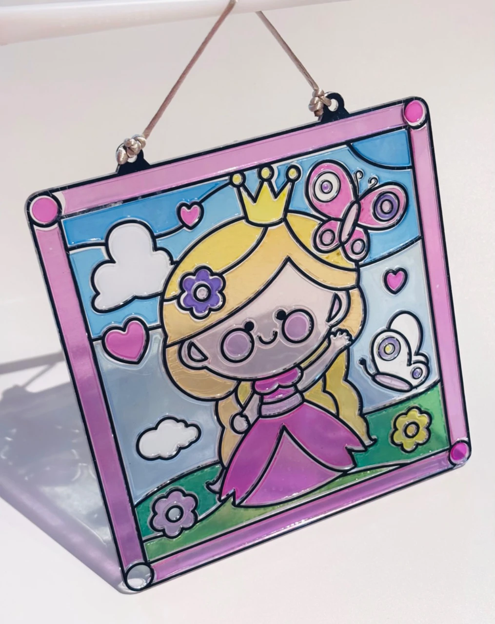 Set van 2 decoratieve plastic frames in piraten en prinsessen mozaïek – photo 2